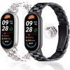 Ремінець з нержавіючої сталі для Xiaomi Mi Band 10/9/8 Металевий Оригінальний Змінний Браслет Correa для Xiami Mi Band 10 9 8 Аксесуари
