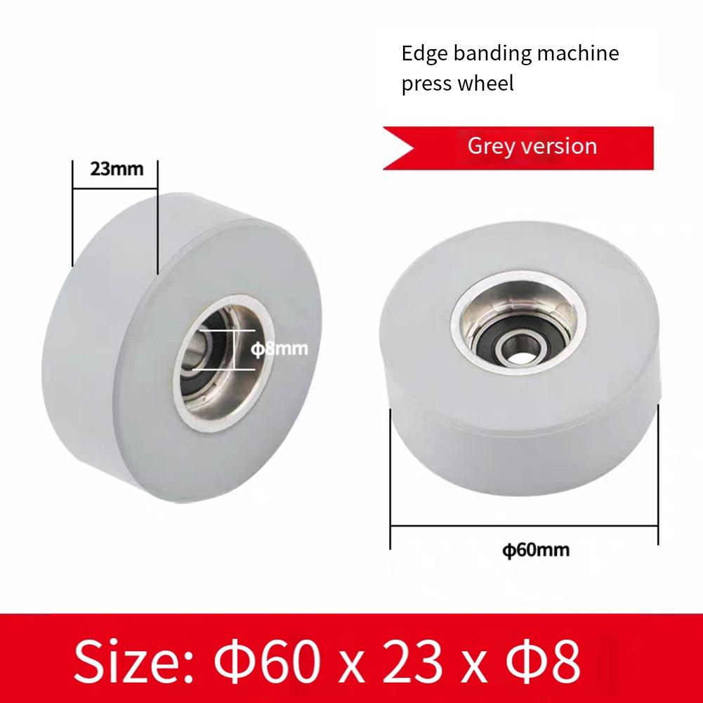 Edge Banding For Furniture Gray Rubber Press Wheel Compact Rubber Wheel Design Bearing Roller Bearing Integration