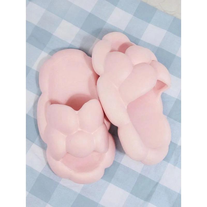 House Slipper Women Egg Cute Kawai Cloud Sandals Summer Flip Flops Beach Slides Home Casual Room Shoes Platform Flat Female Men