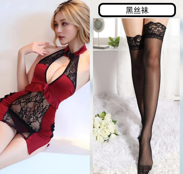 Erotic Underwear Women's Lace Sexy Cheongsam Uniform Seduction Milk See-through Clothing Passion Clothes Pure Passion Style
