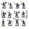 50pcs Mini Medieval Soldier Figurines - 12 Styles Miniatures for Military Enthusiast RPG War Games Table Ornament Car Decor JXB