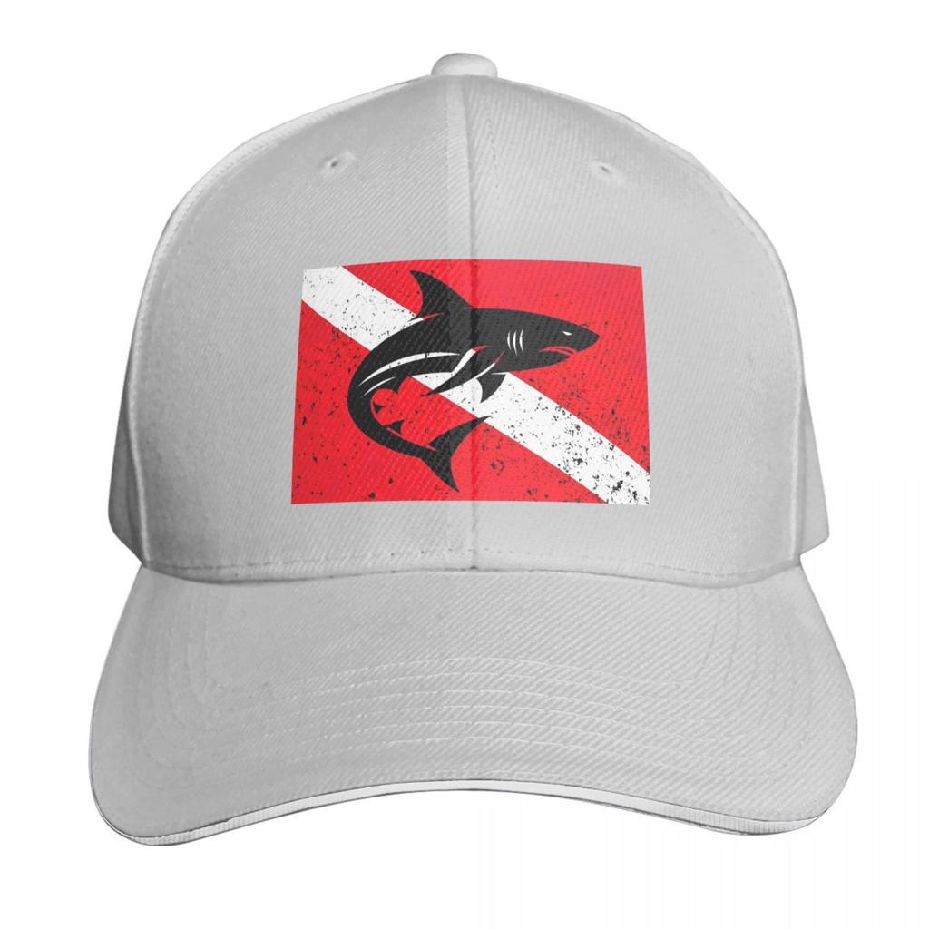 Scuba Diving Dive Flag And Shark Cap Fashion Casual Baseball Caps Adjustable Hat Hip Hop Summer Unisex Baseball Hats