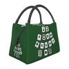 Mahjong Thirteen 13 Wonders Insulated Lunch Bag for School Bento Storage Food Boxes Portable Container Cooler Thermal Lunch Box