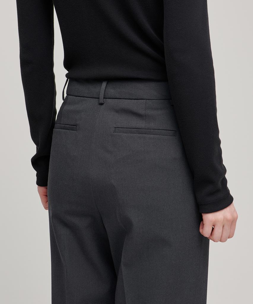 MUSINSA STANDARD WOMAN Women'S Flare Slit Hidden Banding Slacks [Gray]