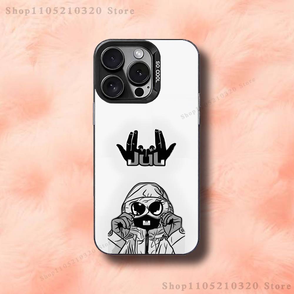 Rapper J-JUL Phone Case For iPhone 17,16,15,14,13,12,11,Pro,Max,Plus,E,Air,Mini Black Tpu Cover