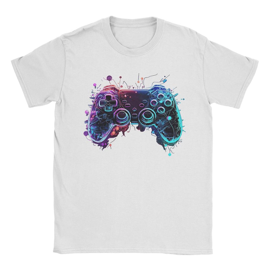 Men's T-Shirts Gamer Girl Boy Funny Cotton Tee Shirt Short Sleeve GamePad T Shirts O Neck Clothes Summer