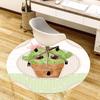1pc Cute Cactus Illustration Round carpet, Made of Polyester,Office Chairs, Living Rooms, Or Bedrooms, a Cool Rug for The Living Room.ydt26090