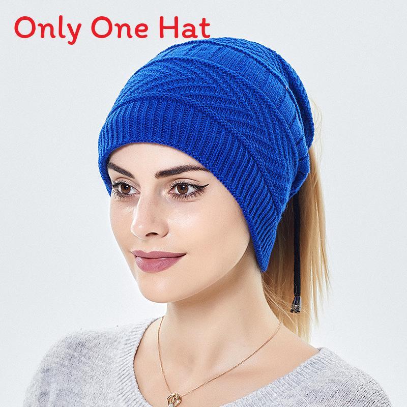 

Unisex Winter Knitted Cap And Neck Gaiter With Wind Protection For Outdoor Activities світло-синій колір