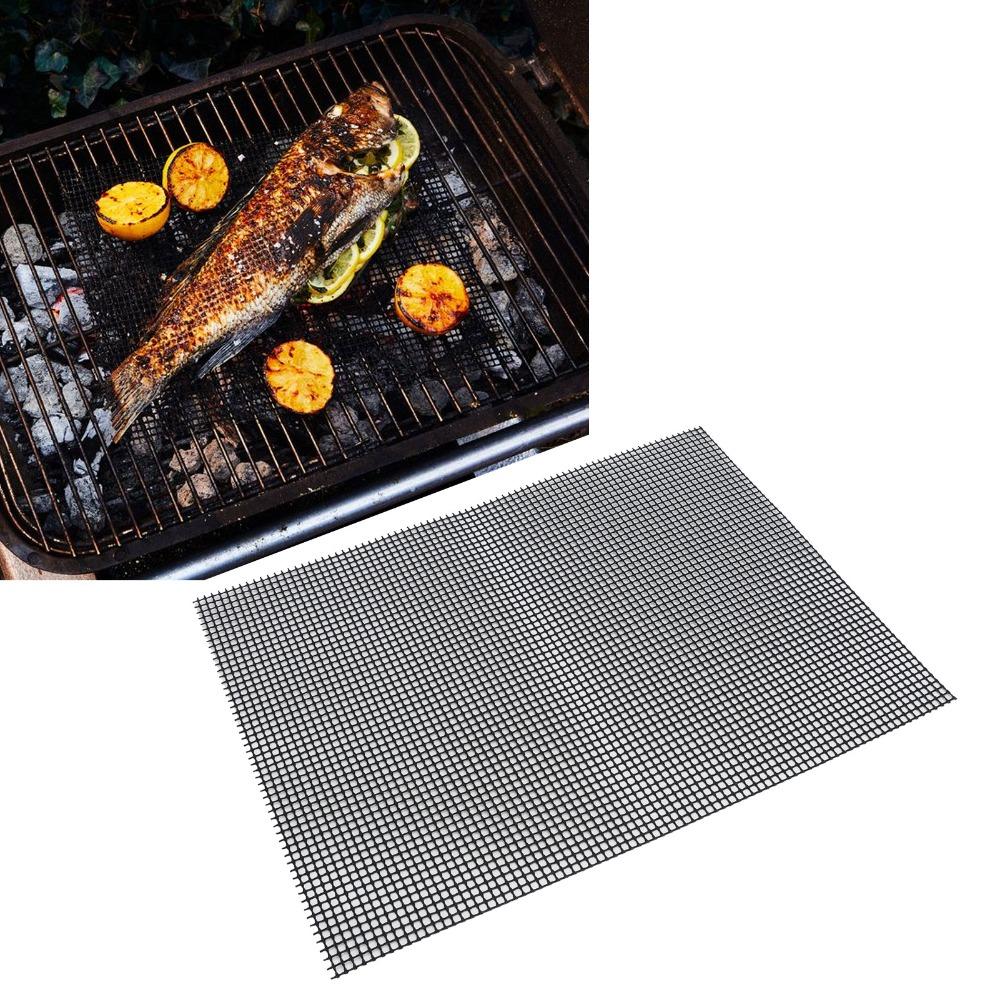 3 PCS Fiberglass Cloth Grill Mesh Mat Non-Stick Grilling Sheet Liner  Outdoor Barbecue
