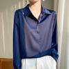 Women's High-End Heavyweight Mulberry Silk Satin Shirt for Autumn