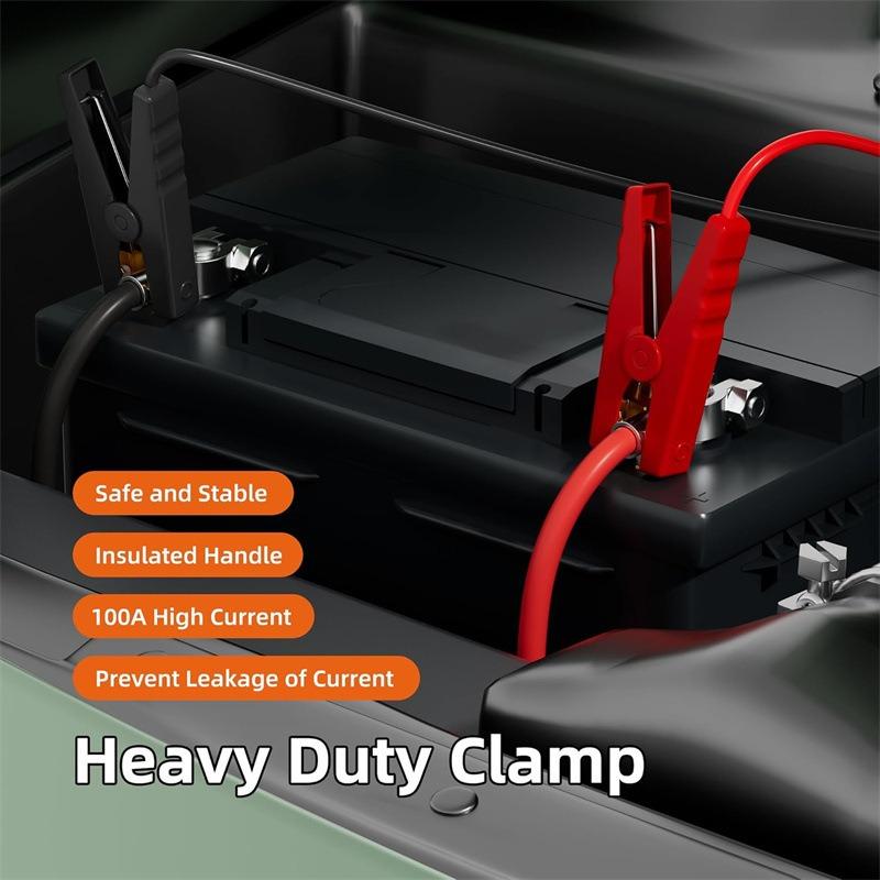 For Milwaukee M12 portable jump start cable car auxiliary starter 12awg/1.8m power cord with alligator clips Emergency tool ki