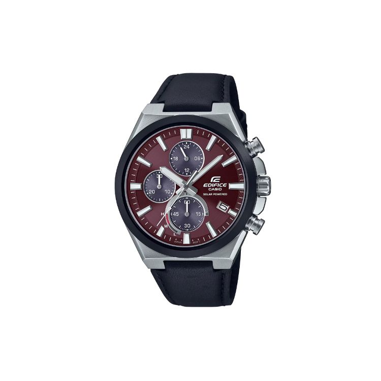 

Casio Edifice Series 100 Meters Water Resistant Quartz Movement Leather Strap Watch Red Dial Unisex Watches EQS-950BL-5AV Red Watch Dial