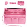 Large Capacity Felt Liner Makeup Bag with Detachable Medium Bag Organizer