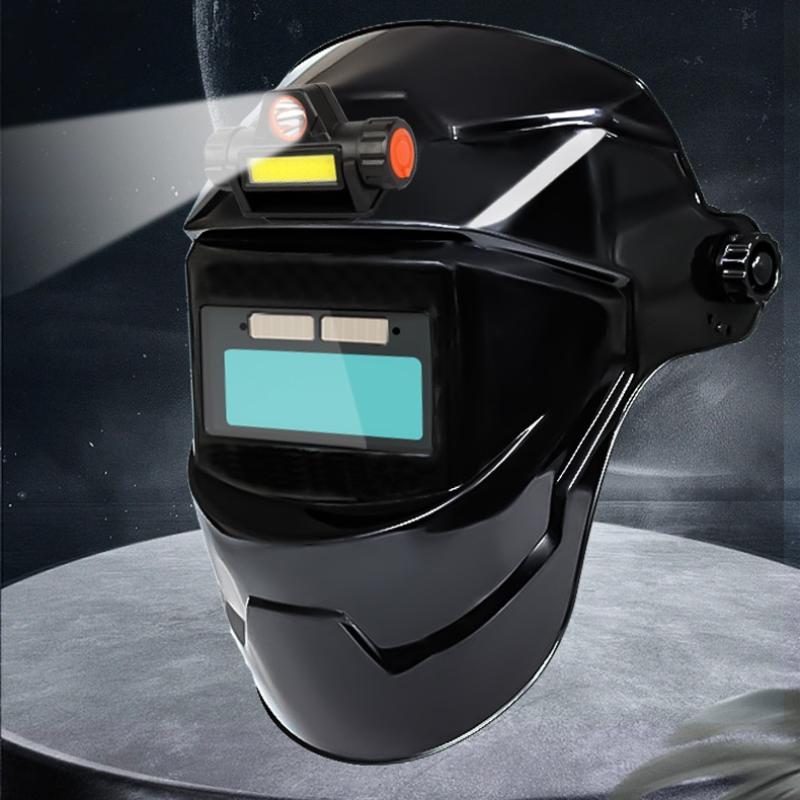 Pc Welding Mask Auto Darkening With Variable Light Adjust Large Viewing Area Automatic Welding Facemask For Arc Grinding Cutting