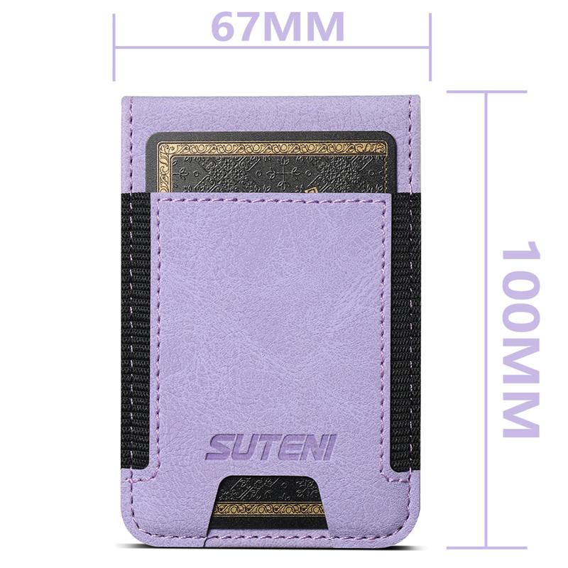

EUCAGR Lychee Leather Phone Case Card Cover DIY Card Holder Card Bag 3M Adhesive Adhesive For iPhone15 14 13 12 11 XS XR SE 7 8 фіолетовий