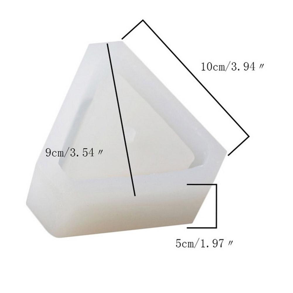 Triangular Silicone Mold Cactu Succulent Plant Flower Pot Mould DIY Cement Clay Craft