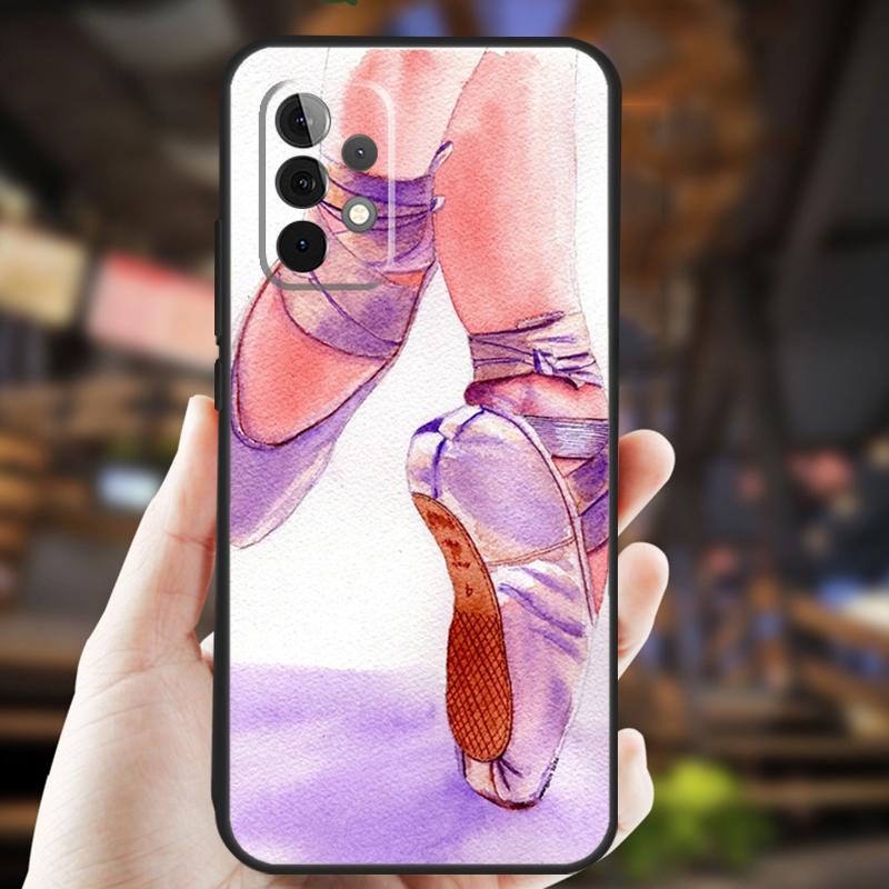 Ballet Shoes Case For Samsung Galaxy A26 A54 A14 A36 A16 A33 A56 A15 A55 A53 A35 A22 A32 A52 A34 A05 A06