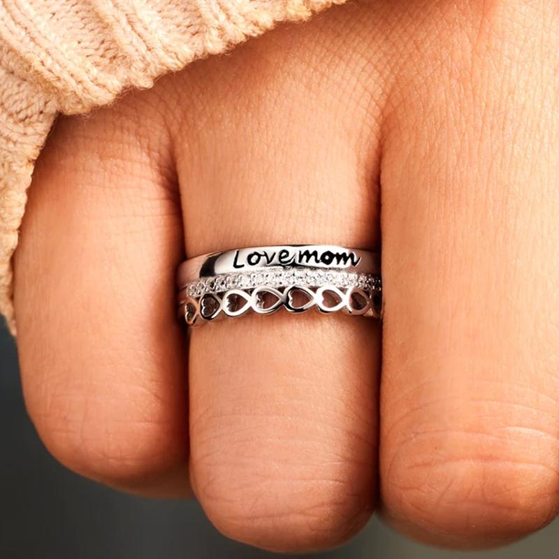 

Кольца Huitan Love для матери, сердца, подарок на годовщину свадьбы, цветные модные роскошные женские кольца, подарок на день рождения, ювелирные изделия 10