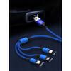Car Emblem 3 In 1 Type C Lightning Micro USB Fast Charging Cable For Chevrolet Captiva Malibu Trax Aveo Camaro Sonic Tahoe Impala Equinox Suburban
