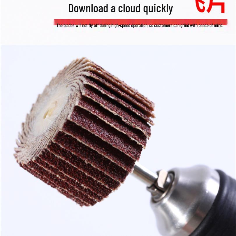 Flap Disc Grinding & Polishing Wheel with Shank - Rust & Paint Removal Tool for Wood & Metal