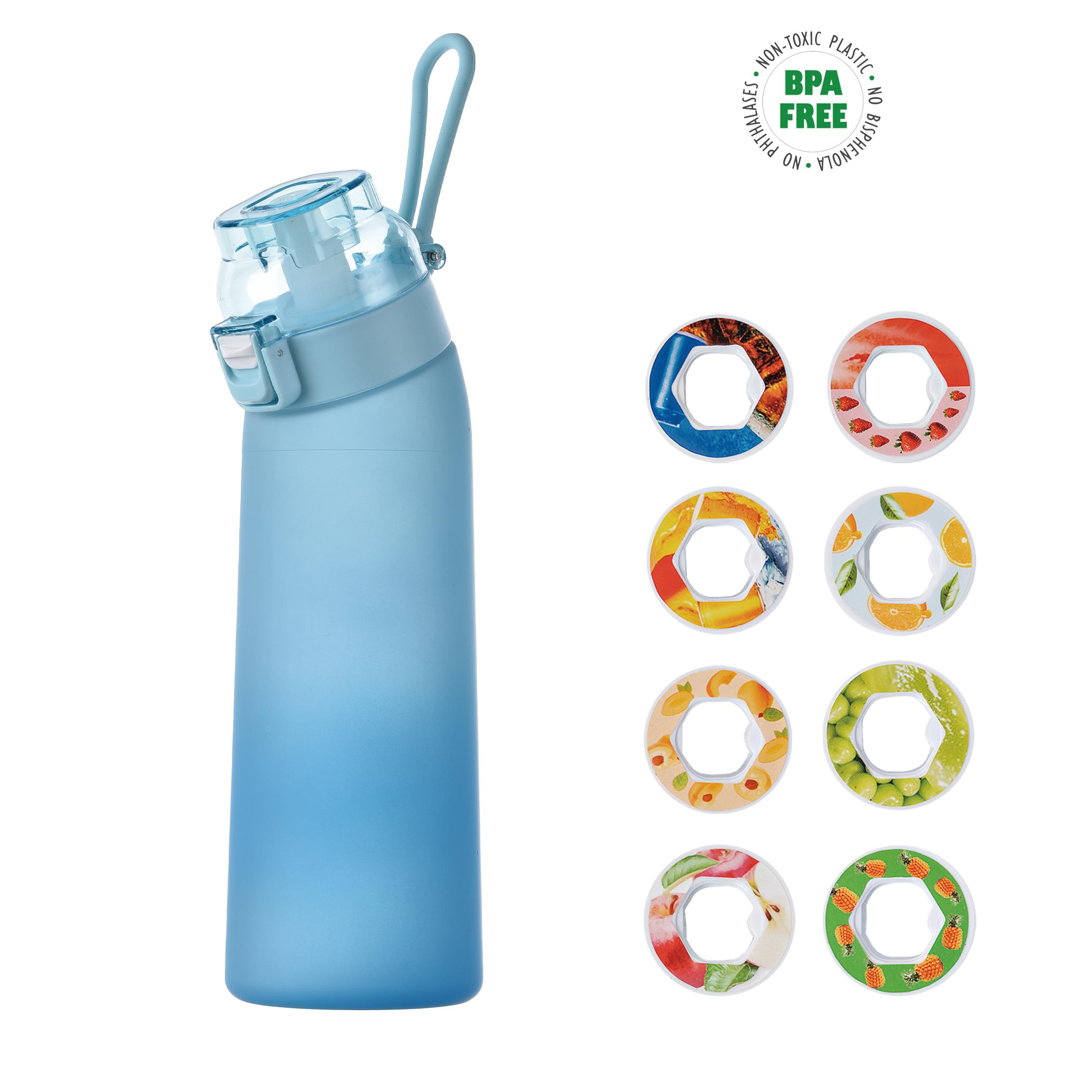 

24 унции Alr Fragrance Water Bottle Fruit Flavor Cup Матовая градиентная питьевая бутылка 700 мл 8 ароматических колец для спорта на открытом воздухе 701-800ml