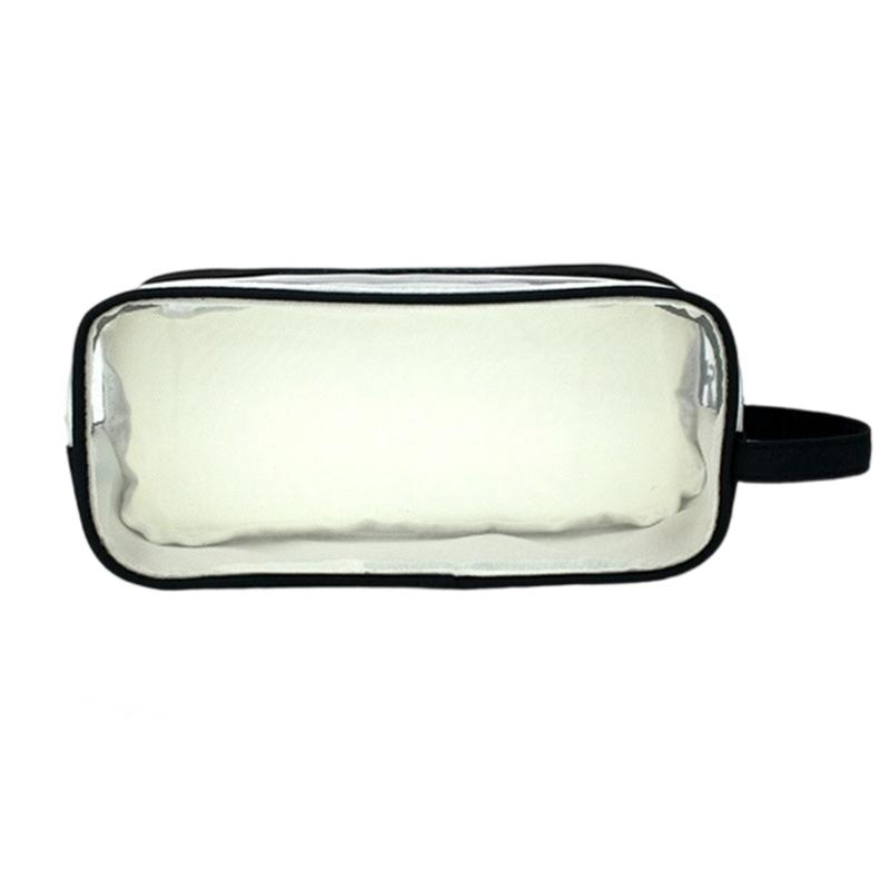 High Capacity Pencil Case 2 Compartment Pencil Pouches Clear Mesh Pencil Bag Portable Pencil Organiser Travel Makeup Bag чёрный