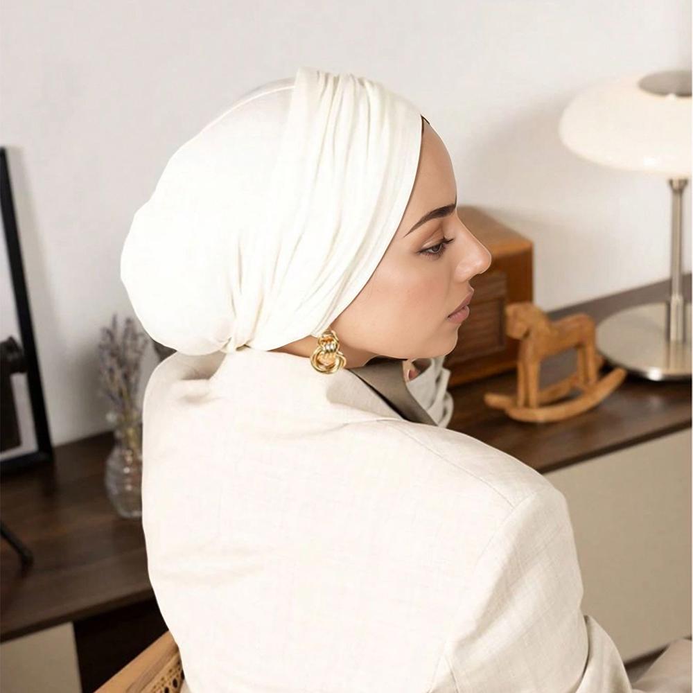 Premium Modal Jersey Instant Hijab Muslim Underscarf Caps Cotton Stretch Turban Cap Islamic Underscarf Bonnet Headscarf Headband