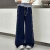 Girls' Fleece-Lined Wide-Leg Pants: Fashionable Autumn/Winter Children's Wear