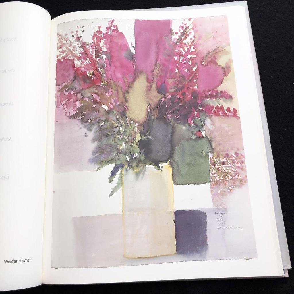 [USED] Andreas Felger's floral watercolors art book "Farbwerdung