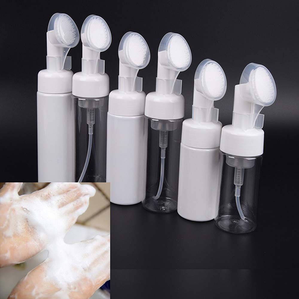 Tool Soap Mousses Liquid Spray Bottle With Cleansing Brush Foaming Bottle Refillable Bottles