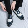 Fashion New Fashion Gentleman Leather Shoes Business Dress Shoes All-Match Casual Shock-Absorbing Fashion Large Size Carved Men's