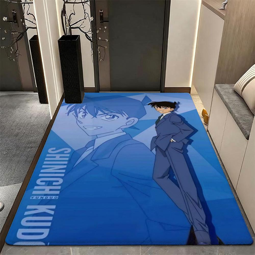 Detective Conan Anime Mystery Think Detective Conan Anime Mystery Theme Rug Soft Nonslip Carpet For Entryway Hallway Balcony Home Decor