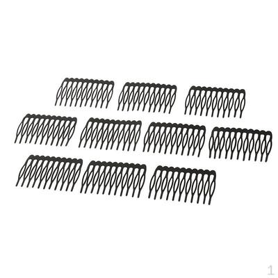 10 sztuk czarnych peruk grzebienie spinki do włosów klipsy DIY dla
