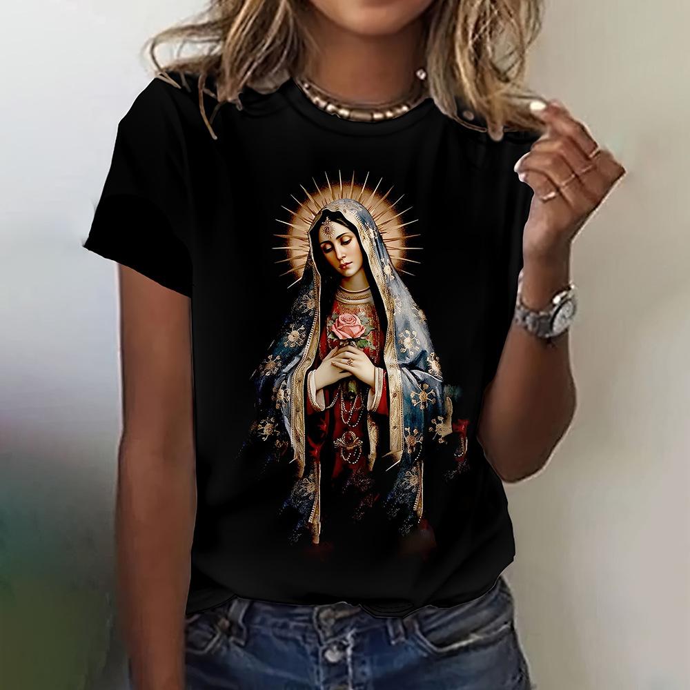 

Футболка в стиле ретро с 3D-принтом, женская летняя уличная футболка с коротким рукавом 6XL