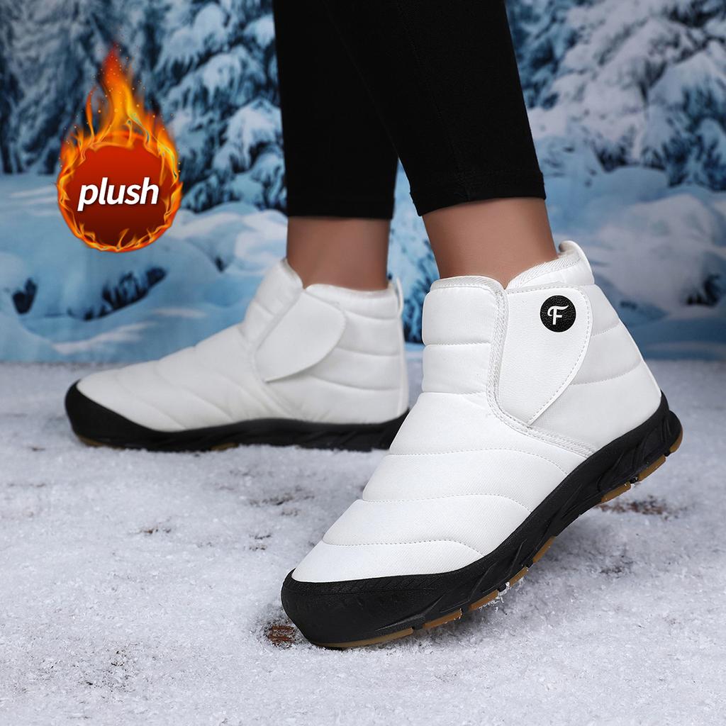 TUINANLE Dámské zimní boty Kožešinové teplé kotníkové boty Dámské zateplené plyšové protiskluzové bavlněné boty