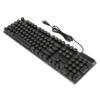 Gaming Keyboard USB Round 104 Keys Breathing Backlit Ergonomic Waterproof Wired Keyboard for