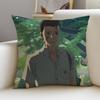 Serene TThe Garden of WordsS Cushion Cover Breathable and skinfriendly linen pillowcase square removable and washable cushion