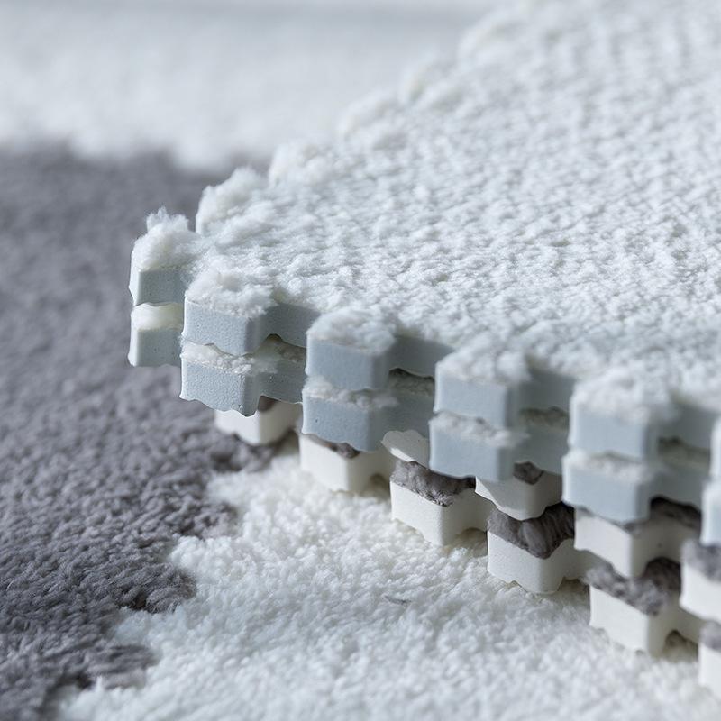 Cross-Border Splicing Foam Baby Crawling Mat - Plush, Dirt-Resistant, Cuttable Carpet for Living Room or Bedroom