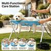 Foldable Pet Shower Holder Anti-Scratch Pet Grooming Hammock Table Adjustable Support Frame Detachable Pet Bathing Station Rack