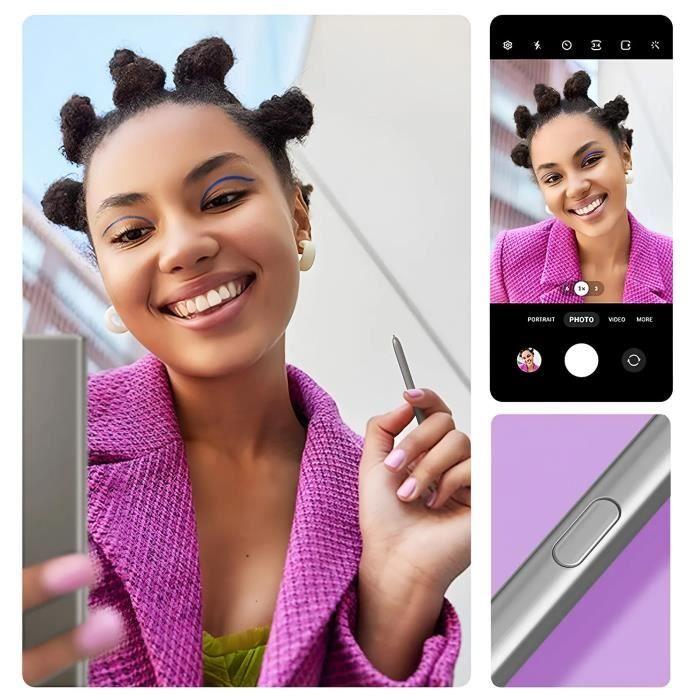 Stylet S-Pen - Samsung - Galaxy S25 Ultra - Argent - Air Action - Contrôle à distance