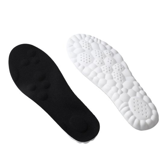 4D Cloud Comfort Insoles with Arch Support Shock-Absorbing Breathable Shoe Inserts for Men Women Non-Slip Anti-Odor Foot Protection Insoles for