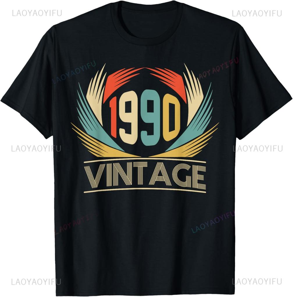 Retro Vintage Genuine Made in 1990 29th Birthday Gift 29 Yrs Mens T Shirt Customizable Print on Demand Camiseta Hombre