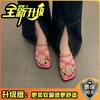 Women's sandals summer retro new casual thick heel Roman sandals women's toes Internet celebrity low heel beach shoes