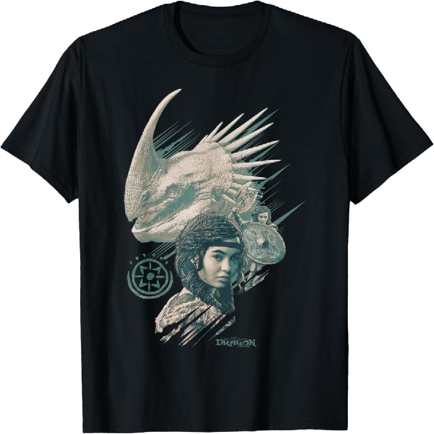 DreamWorks Dragons Astrid And Stormfly T-Shirt XXXXXL разноцветный