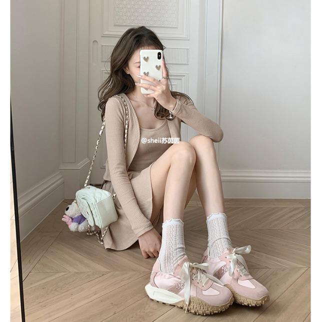 [Shei Su Yinyin] Oxygen girl~ popcorn platform leisure sports grandma German training shoes women's Forrest Gump shoes