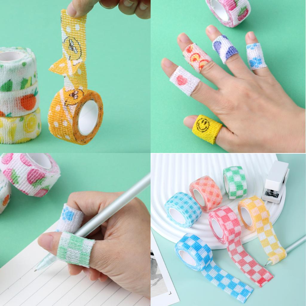 Durable And Safe Set Of 6 Random Colors Non-Bouncing Self-Adhesive Bandage For Finger And Nail Protection 2.5Cm X 4M Waterproof Adhesive Bandage