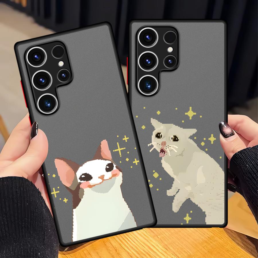 Case for Samsung Galaxy S20 S21 S24 Plus Note 20 Ultra 10 S26 S23 FE S22 S25 Phone Cover Cartoon Cute Cat