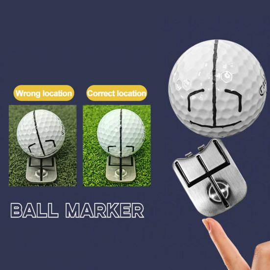 Kit di ausilio per l'allineamento del putter da golf, marcatore per palline da golf, strumento di allenamento per la precisione del putting da golf, leggero e portatile