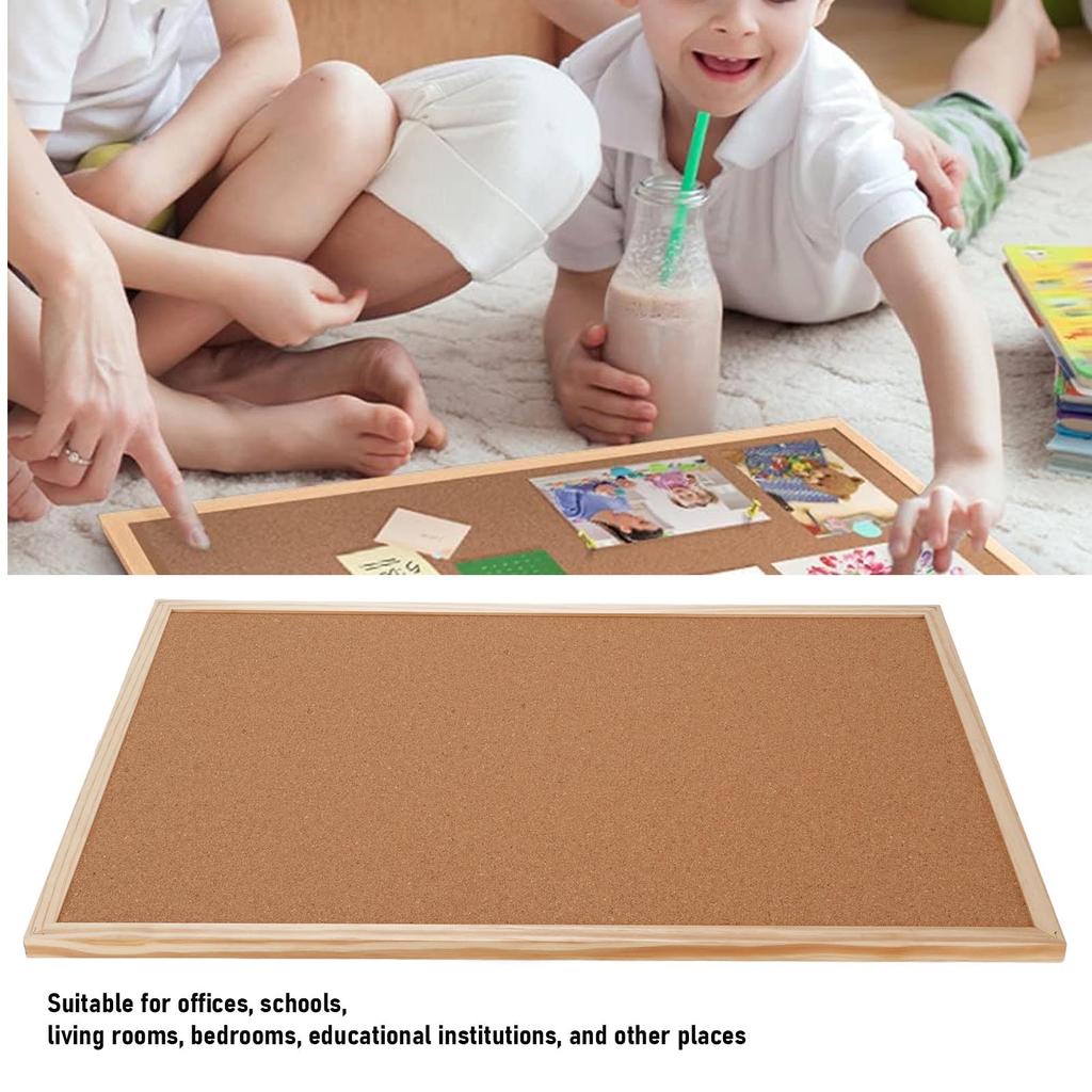 Korktafel 40x60cm Doppelseitig Holzrahmen Kork-Pinnwand für Büro Schule Zuhause Korktafel Korkboard Kork-Pinnwand
