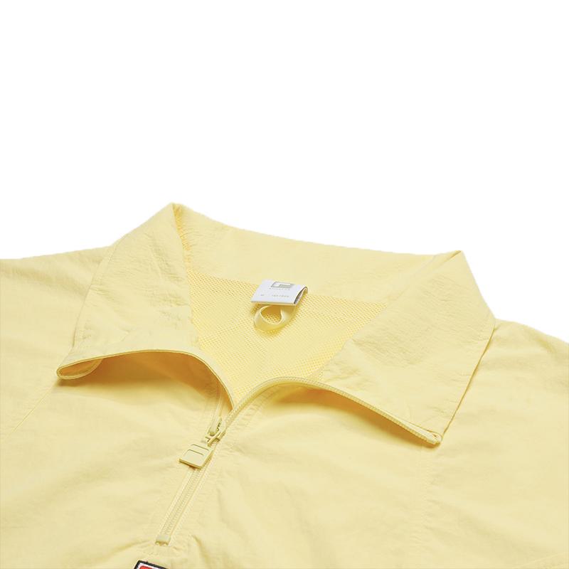 Fila X Spolupráce Hailey Módní Všestranná Jednoduchá Mikina s Dlouhým Rukávem Unisex mikina Žlutá A71W523701F-YE